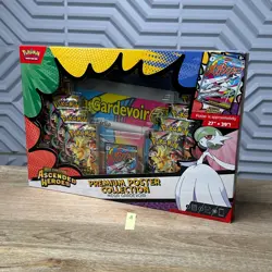Pokemon TCG Ascended Heroes Premium Poster Collection Mega Gardevoir EX IN HAND - Image 1