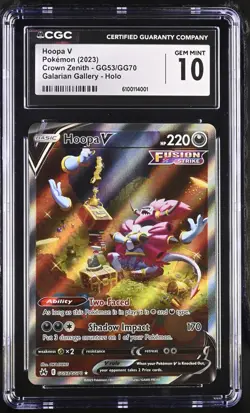 Hoopa V #GG53/GG70 CGC 10 - 2023 Pokemon Crown Zenith Galarian Gallery - Image 1