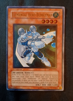 Yu-Gi-Oh - Elemental Hero Bubbleman - CRV-EN014 - Ultimate Rare - 1st Ed - Mint - Image 1