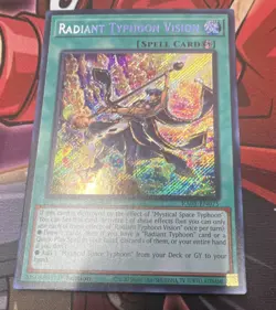 Yu-Gi-Oh Radiant Typhoon Vision RA05-EN075 1st Ed Secret Rare - Image 1