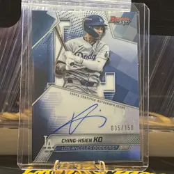 2025 Bowman's Best Ching-Hsien Ko 2025 On Card Blue Refractor Auto /150 - Image 1