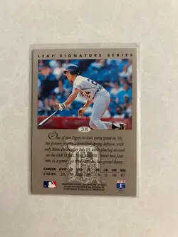 1996 leaf signature series Travis Fryman bronze on card autograph - Image 2