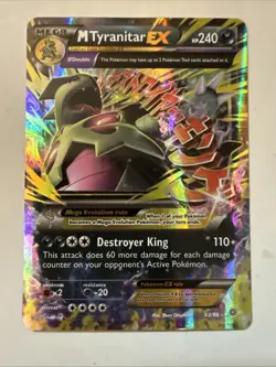 🐲 M Tyranitar EX Full Art 43/98 XY Ancient Origins Pokemon Card 💥 - Image 1