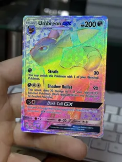 Umbreon GX 154/149 Sun and Moon 2017 Rainbow Secret Rare Pokemon Card TCG - Image 3