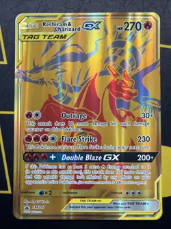 Reshiram & Charizard GX JUMBO Card SM247 Promo Holo LP - Image 1