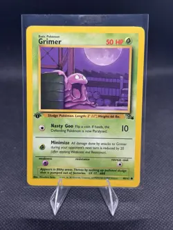 Pokemon TCG Grimer Fossil 1st Edition Common Card 48/62 NM Condition - Image 3