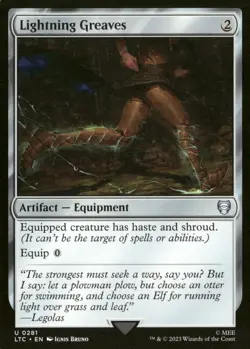 Lightning Greaves 281 Commander: The Lord of the Rings: Magic: The Gathering NM - Image 1