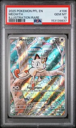 Pokemon TCG Meowth IR Phantasmal Flames 106/094 PSA 10 GEM MINT ✅ - Image 1
