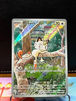 Meowth 106/094 Illustration Rare Phantasmal Flames Pokemon TCG - Image 1