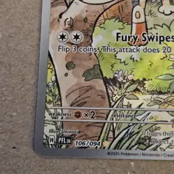 106/094 Meowth : Illustration Rare Card : Phantasmal Flames : Pokemon TCG - Image 3