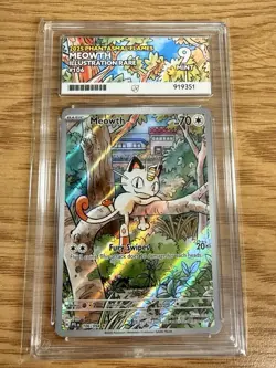 Pokemon TCG Meowth 106/094 Phantasmal Flames Illustration Rare Ace 9 - Image 1