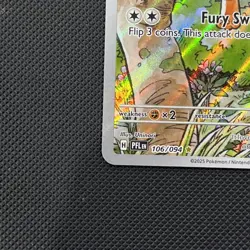 Pokemon TCG Mega Evolution Phantasmal Flames Meowth Full Art Holo 106/094 - Image 5