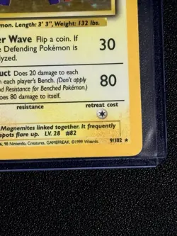 Magneton 9/102 Pokemon TCG Base Set Holo - Image 4
