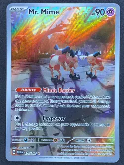 Pokemon Mr. Mime Illustration Rare 179/165 MEW Scarlet & Violet 151 LP/NM - Image 1