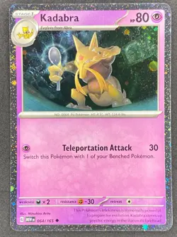 Pokemon Kadabra Cosmos Holo 064/165 MEW Scarlet & Violet 151 NM - Image 1