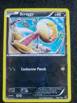 Scraggy 66/111 Furious Fists Reverse Holo Pokemon Card NM - Image 1