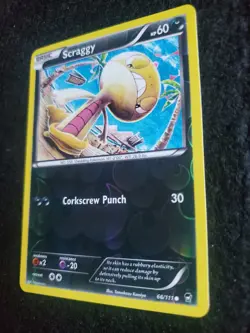 Scraggy 66/111 Furious Fists Reverse Holo Pokemon Card NM - Image 3