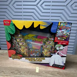 Pokemon TCG Ascended Heroes Premium Poster Collection Mega Gardevoir EX IN HAND - Image 1