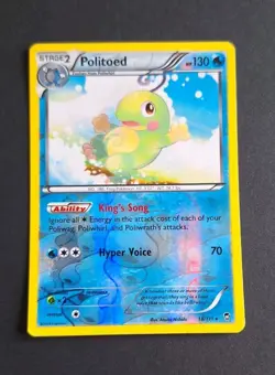Pokemon TCG Politoed 18/111 XY Furious Fists Reverse Holo Rare LP- - Image 1