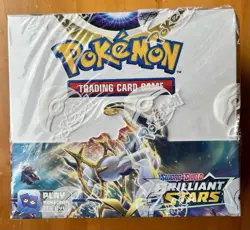 Pokemon Sword and Shield Brilliant Stars Booster Box Sealed w/ Acrylic - Image 2