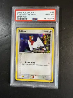 Taillow 68/106 EX Emerald Reverse Holo Stamped Pokemon PSA 10 RARE - Image 1