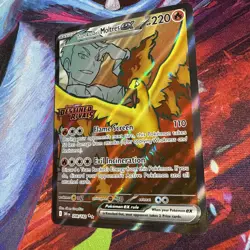 Team Rocket’s Moltres Ex 208/182 Destined Rivals Pokemon Full Art NM - Image 2