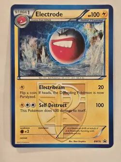 Pokemon TCG Electrode BW76 PROMO Team Plasma 2013 Black & White Black Star Holo - Image 1
