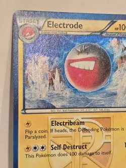 Pokemon TCG Electrode BW76 PROMO Team Plasma 2013 Black & White Black Star Holo - Image 2