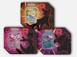 Pokemon Destined Rivals Team Rocket Tins (Mewtwo, Nidoking, Persian) Set of 3🔥 - Image 1