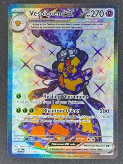 Pokemon Vespiquen ex Full Art 212/197 OBF Obsidian Flames NM - Image 1