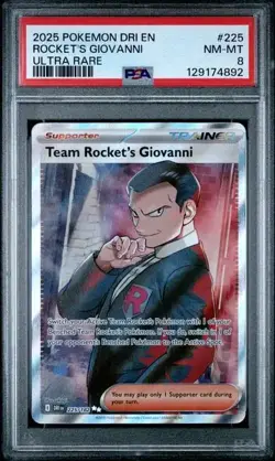 2025 POKEMON DRI EN-DESTINED RIVALS 225 TEAM ROCKET'S GIOVANNI ULTRA RARE - Image 1