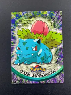 Ivysaur - 02 - Pokemon 1999 Topps TV - Black Logo - NM - Image 1