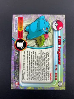 Ivysaur - 02 - Pokemon 1999 Topps TV - Black Logo - NM - Image 2