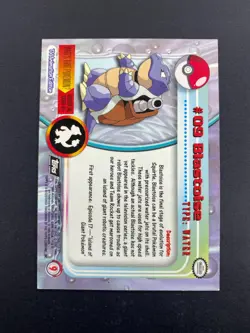 Blastoise - 09 - Pokemon 1999 Topps TV - Black Logo - LP - Image 2