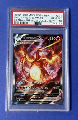 2022 Pokemon SWSH BSP FA/Charizard VMax Ultra Premium Collection #261 PSA 10 - Image 1