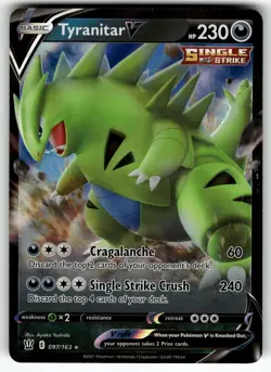 Tyranitar V 097/163 SWSH05: Battle Styles NM Pokemon Card TCG - Image 1