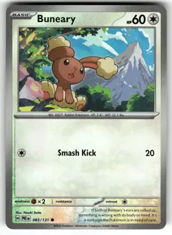 Buneary (Master Ball Pattern) 083/131 Prismatic Evolutions NM Pokemon Card TCG - Image 1
