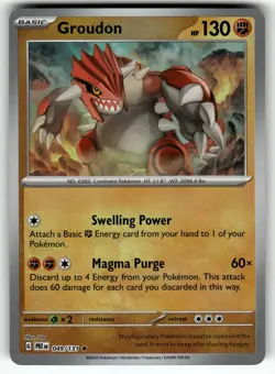 Groudon (Master Ball Pattern) 049/131 Prismatic Evolutions NM Pokemon Card TCG - Image 1