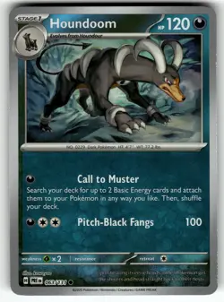 Houndoom (Master Ball Pattern) 063/131 Prismatic Evolutions NM Pokemon Card TCG - Image 1