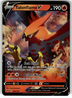 Talonflame V 029/185 SWSH04: Vivid Voltage NM Pokemon Card TCG - Image 1