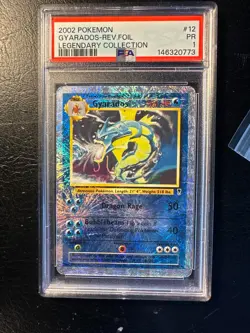 2002 POKEMON LEGENDARY COLLECTION 12 GYARADOS reverse holo foil PSA 1 PR pop 93 - Image 1