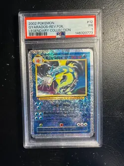 2002 POKEMON LEGENDARY COLLECTION 12 GYARADOS reverse holo foil PSA 1 PR pop 93 - Image 2