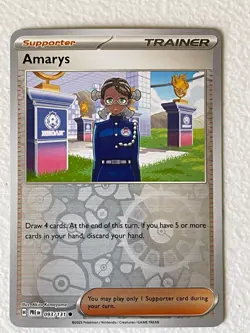 POKEMON AMARYS 93/131 COMMON REVERSE HOLOFOIL PRISMATIC EVOLUTIONS NM CARD - Image 1