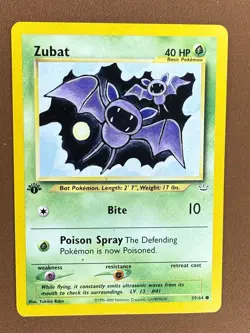 Pokemon 1st Edition Zubat Neo Revelation 59/64 English - Image 1