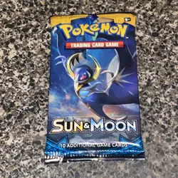 🔥Pokemon TCG - Sun and Moon - Base Set Booster Pack Lunala Gorgeous Art🔥 - Image 1