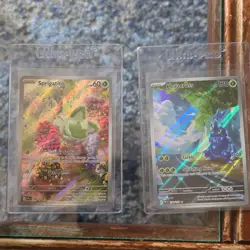 Pokemon Paldea Evolved Full Art Holo Lot - Sprigatito 196/193 Heracross - Image 1