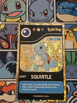 Misprint Squirtle #7 Pokemon Kanto Holo Shift Pokedex Series Peru Error - Image 1