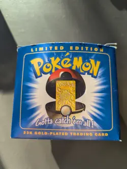 SEALED Poliwhirl POKEMON Limited Edition 23K Gold Plated Card 1998 Burger King - Image 2