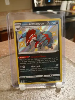 Pokemon TCG Galarian Obstagoon 80/122 Baby Shiny Shining Fates (LP/NM) - Image 1