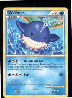 Wailmer 52/102 Uncommon HGSS Triumphant Pokemon Lightly Played - Image 1